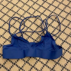 Blue strappy bralette from Urban Outfitters